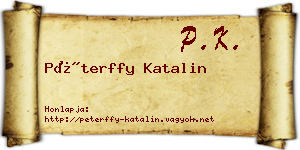 Péterffy Katalin névjegykártya