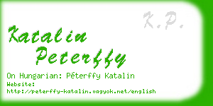 katalin peterffy business card